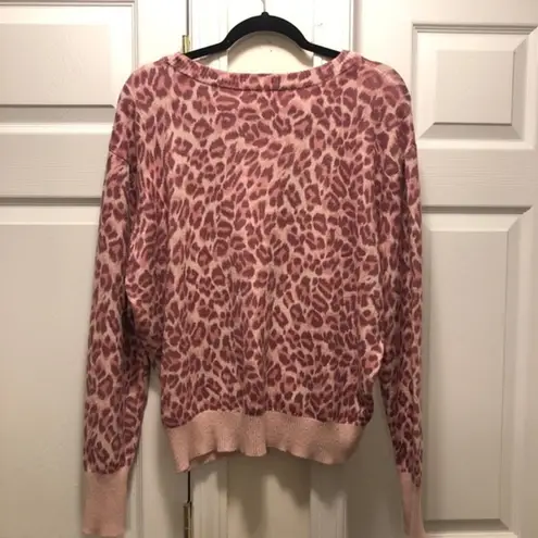 Elodie Leopard Print Crewneck Sweater
