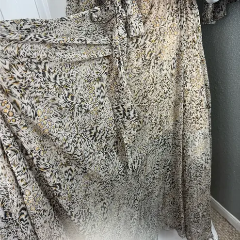 Une Ame Floral Maxi Dress, Size Medium, Slimming Looking Dress, Beautiful! Brown