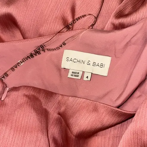 Sachin + Babi NWOT Chelsea One Shoulder Bow A-line Gown rogue size 4