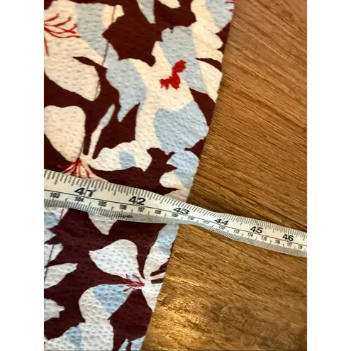 Free Assembly puff sleeve midi floral dress size large Brown