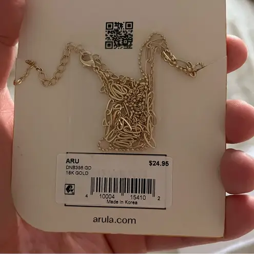 NEW Arula Altar’d State 18K Gold Plated Layered Statement Necklace