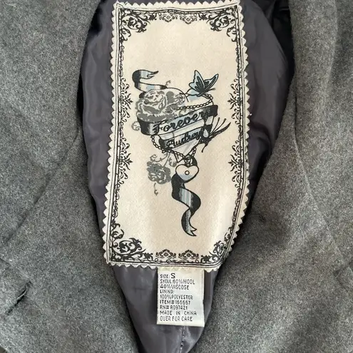 Forever 21 Gray Wool Pea Coat Timeless Style