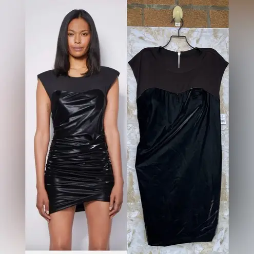 RTA Isabella vinyl minidress size Large Black