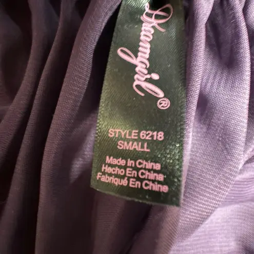 Dreamgirl Pleated Sheer Purple Plum Colored Babydoll Lingerie Chemise Size S