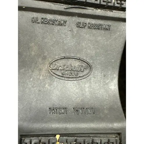 Women’s Dr. Scholls Slip Resistant Black Leather Man Made Comfort Clogs Size 6