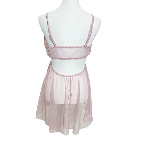 Victoria's Secret Victoria’s Secret Babydoll Nightie Sexy  Pink Lace Sheer Women’s Size XL New