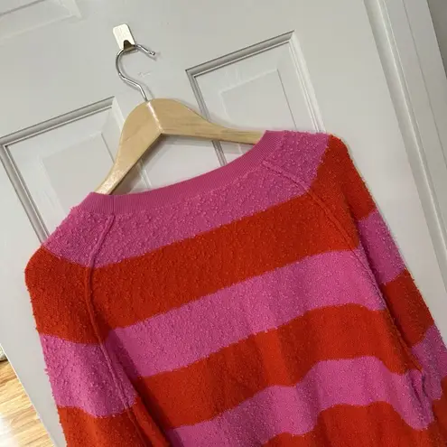 Free People  FP Found My Friend Stripe Pulloverpink Be Mine Combo Size S