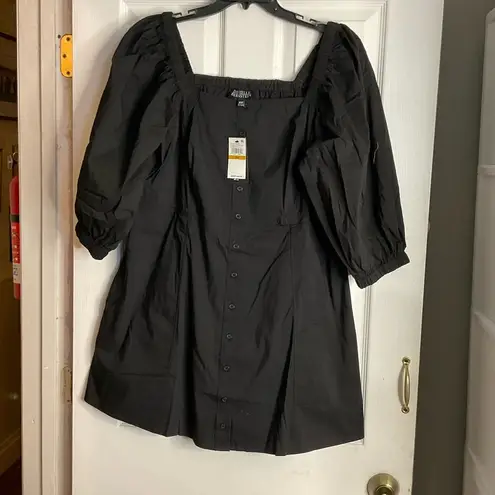 Danielle Bernstein Women's Puff Sleeve Mini Dress Black