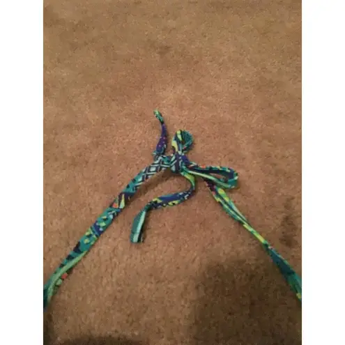 Xhilaration  Women's Swim Top with Tie Neck & Back Size Medium Multi-Color