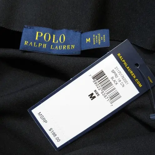 NWT Polo Ralph Lauren Cargo Wrap Midi in Black Straight Skirt M $198 Size M