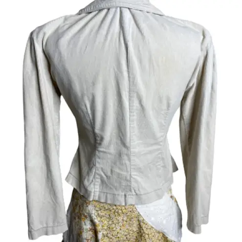 Y2K corduroy puff sleeve jacket