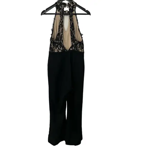 Francesca's  Black Lace Sleeveless Pant Jumpsuit NWT Size Medium