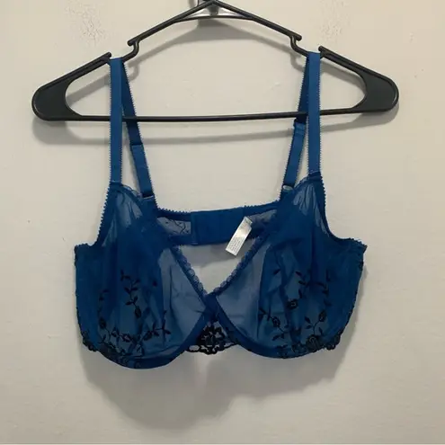 Apt. 9  Blue Floral Lacy Bra Size 36D