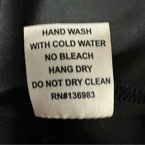 La Bijou Black Tee Stretch Fabric One Button Faux Pocket Blazer Jacket Womens S