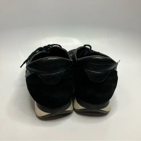 Balenciaga Raffia Runners in‎ black woven leather sneakers size 41