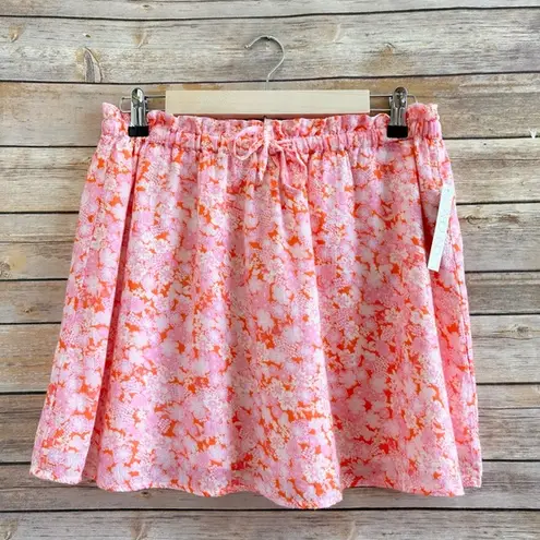 Abound  Orange Purple Floral Mini Skirt Size Medium NWT