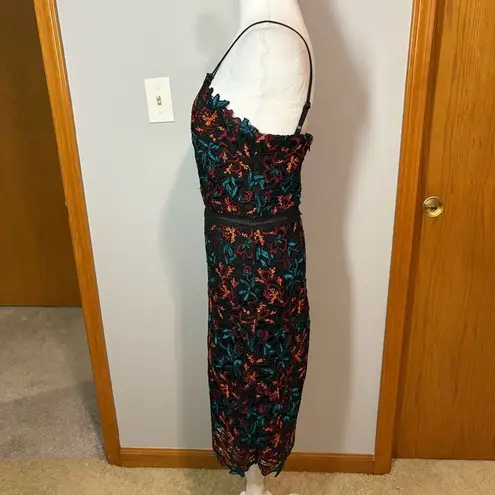 Chi Chi London Payge Halter Neck Lace Cocktail Dress black size 6