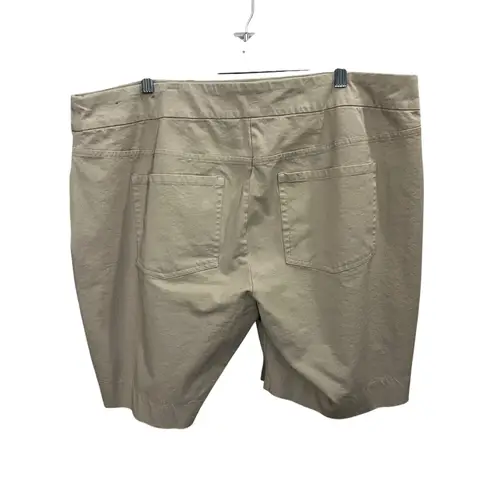 Soft Surroundings Beige Stretch Pull On Bermuda Shorts Size 2X Khakhi Stretch