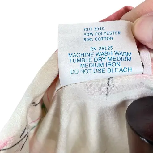 Vintage JB Too Floral Dress Womens Size *M Shirt Dress cherry blossom white pink Size M