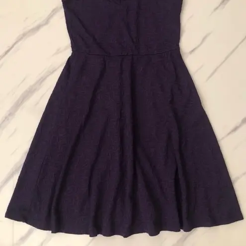 Bobeau Purple Lace Fit & Flare Mini Dress Small