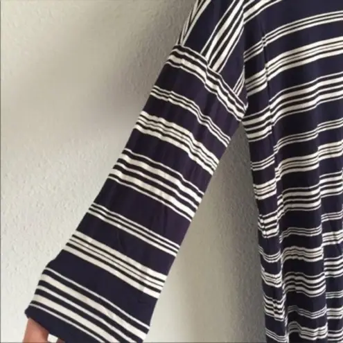 Press Navy Stripe Knit Mini Dress 3/4 Sleeves by