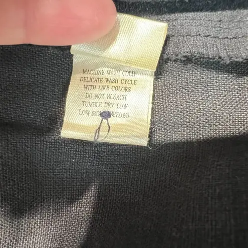 Dylan Linen Pants 8 Black Crochet Straight Leg Pockets Drawstring Womens New NWT