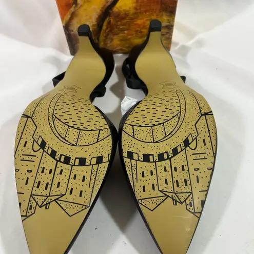 Bella Vita LEATHER SLINGBACK SARAH KITTEN HEEL PUMP WOMENS 9W BLACK NEW IN BOX