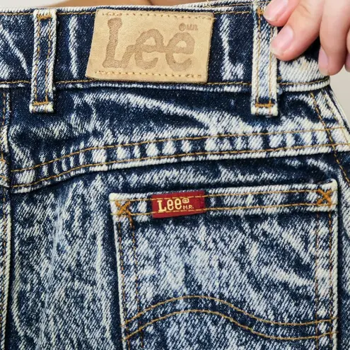 Lee Vintage 80s Acid Wash Denim Mini Skirt