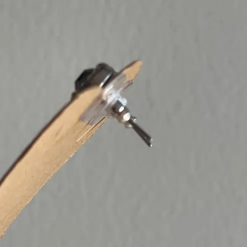 NWT Purple Crystal Stud Earrings Silver