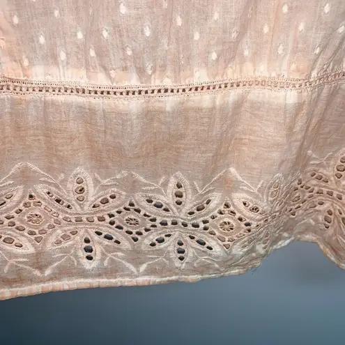 Womens Dress Cover Up Size S M Peach Textured Crochet RCS Gifts All Jazzed Up