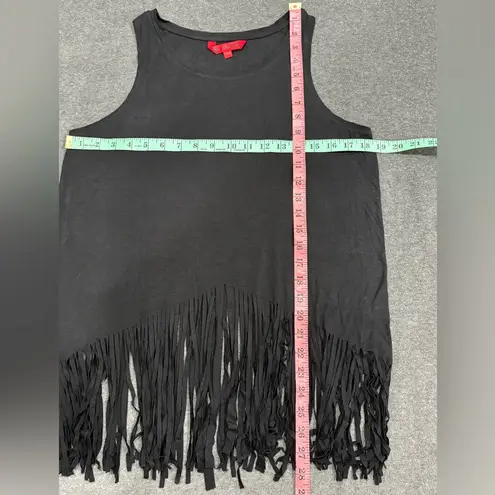 Hot Kiss Black Fringe Tank Top Size M