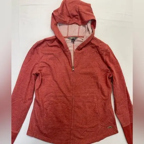 Natural Reflections French Terry Full Zip Hoodie Women’s Size Medium red orange