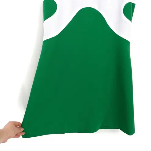 SWINGING CHICKS 60s 70s Inspired Retro A Line Dress Green White L Size L