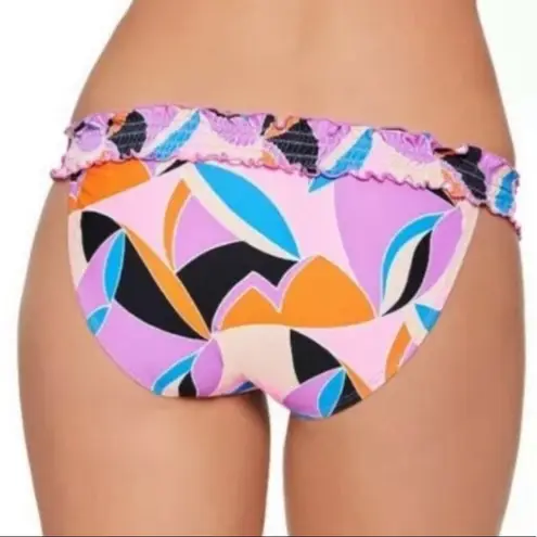 Salt+Cove smocked multicolor bikini swim bottom Purple Size XL