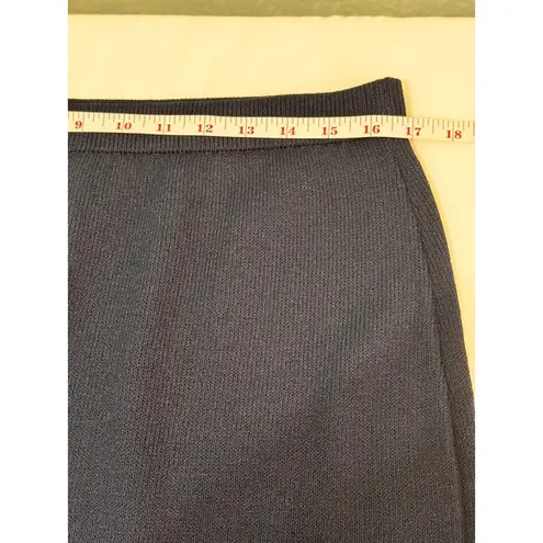 St. John Collection Shell & Skirt Santana Knit Wool Blend Classic Black & Gold L