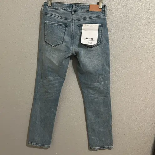 Dear John Light Blue Straight Leg Jeans Blaire High Rise Ankle Slim Straight