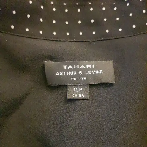 Tahari Womens Dress Sz 10 Petite Polka Dots Retro Rockabilly Office Work Career