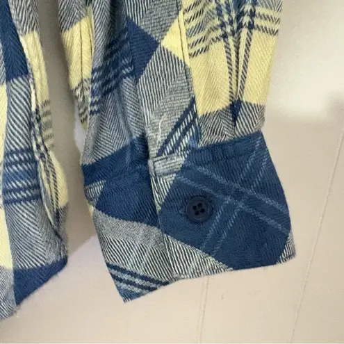 Rails Hunter Plaid Flannel Shirt Blue Cream XS — Soft Button Down Classic Casual
