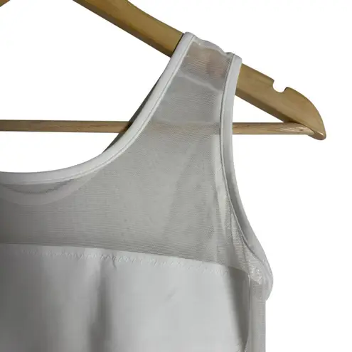 Norma Kamali Dash Dash Mio White Mesh One Piece Swimsuit Size Medium