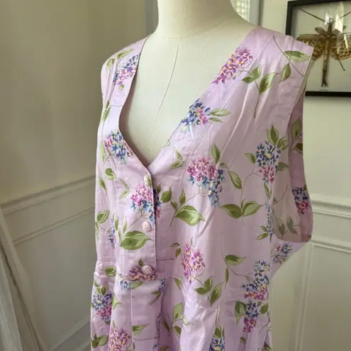 Tabi International Lavender Floral Sleeveless Cotton Midi Dress 20 Purple Size undefined