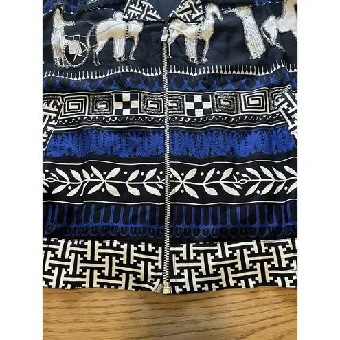 SURYA Colorful Zip Front Jacket Art ModernDesigner Embellished European Style Size 0X