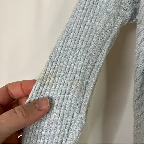 Free People  | Waffle Knit Thermal Long Sleeve Light Blue Rayon Blend Womens S