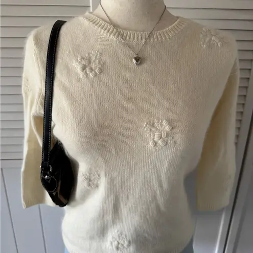 Limited Too  White Knitted Patterned Sweater