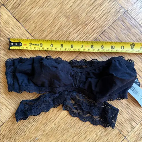 Talula NWT Aritzia Santa Rosa Bandeau Top, Black Lace, Size S