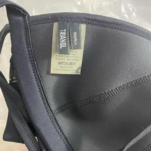 TRIANGL‎ Mesh Bikini Swim Top Black White - Image 10