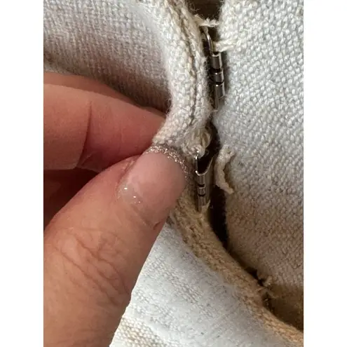 Just Bee Queen Dress Women Medium Oatmeal Cotton Asymmetric Hem Tulum Midi Tan