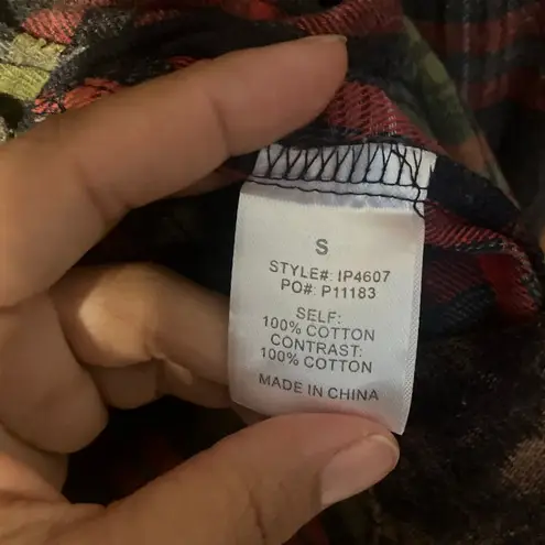 Bibi Christmas Colored Shacket Removable Hood Oversized Small New #755 Red