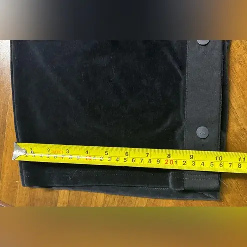 Alala Pants Liya Wide-Leg Velour Snap-Up Track Black Size XS Made in USA