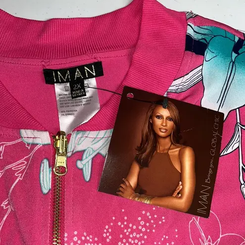 IMAN Global Chic NWT 2X Pink Floral