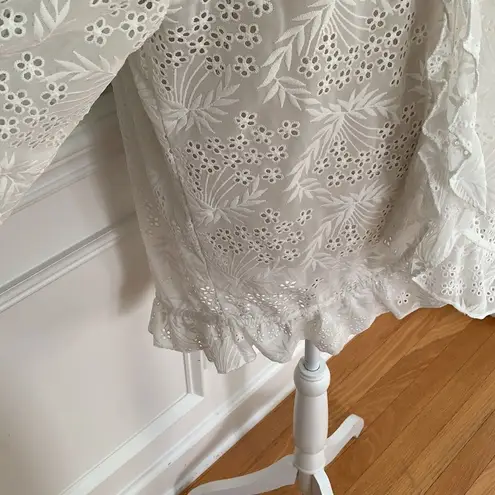 Majorelle Faria Kimono in White embroidery Large